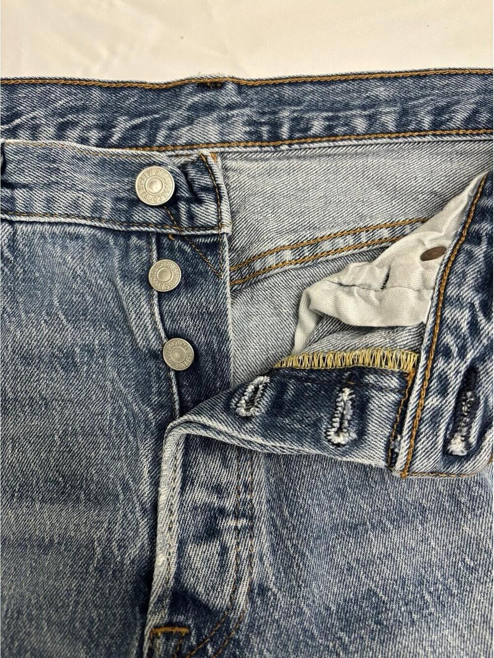 Men’s Vintage Made InMexico 501 High Rise Button Zip Straight L Jeans Size 32x32 - Picture 3 of 7